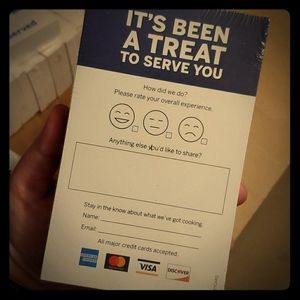 100pk Restaurant Survey Cards